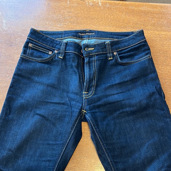 NUDIE jeans. Men’s 32W x 34L. Style: “Skinny Lin” ( Deep Orange ) - Picture 4 of 7